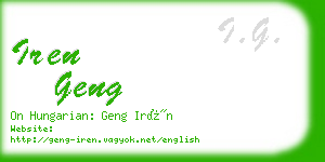 iren geng business card